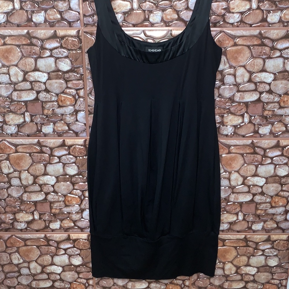 Bebe pleated black dress